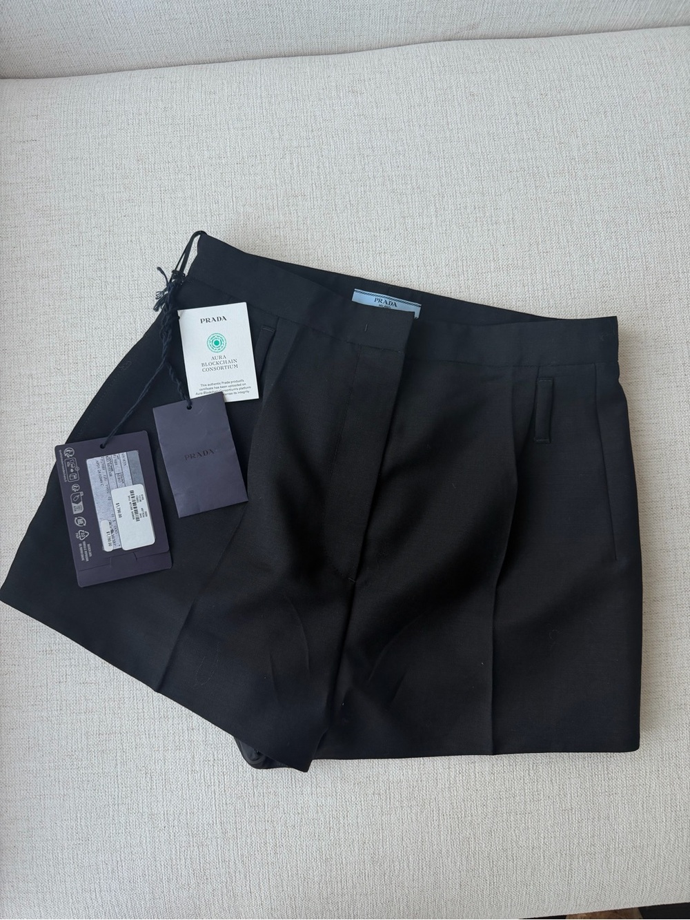 Prada Black Tailored Shorts with Tags